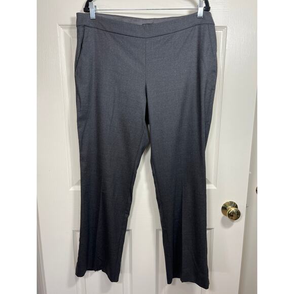 Eileen Fisher Charcoal Gray Trouser Wool Stretch Office Work Pant Women's 14 - Picture 1 of 8